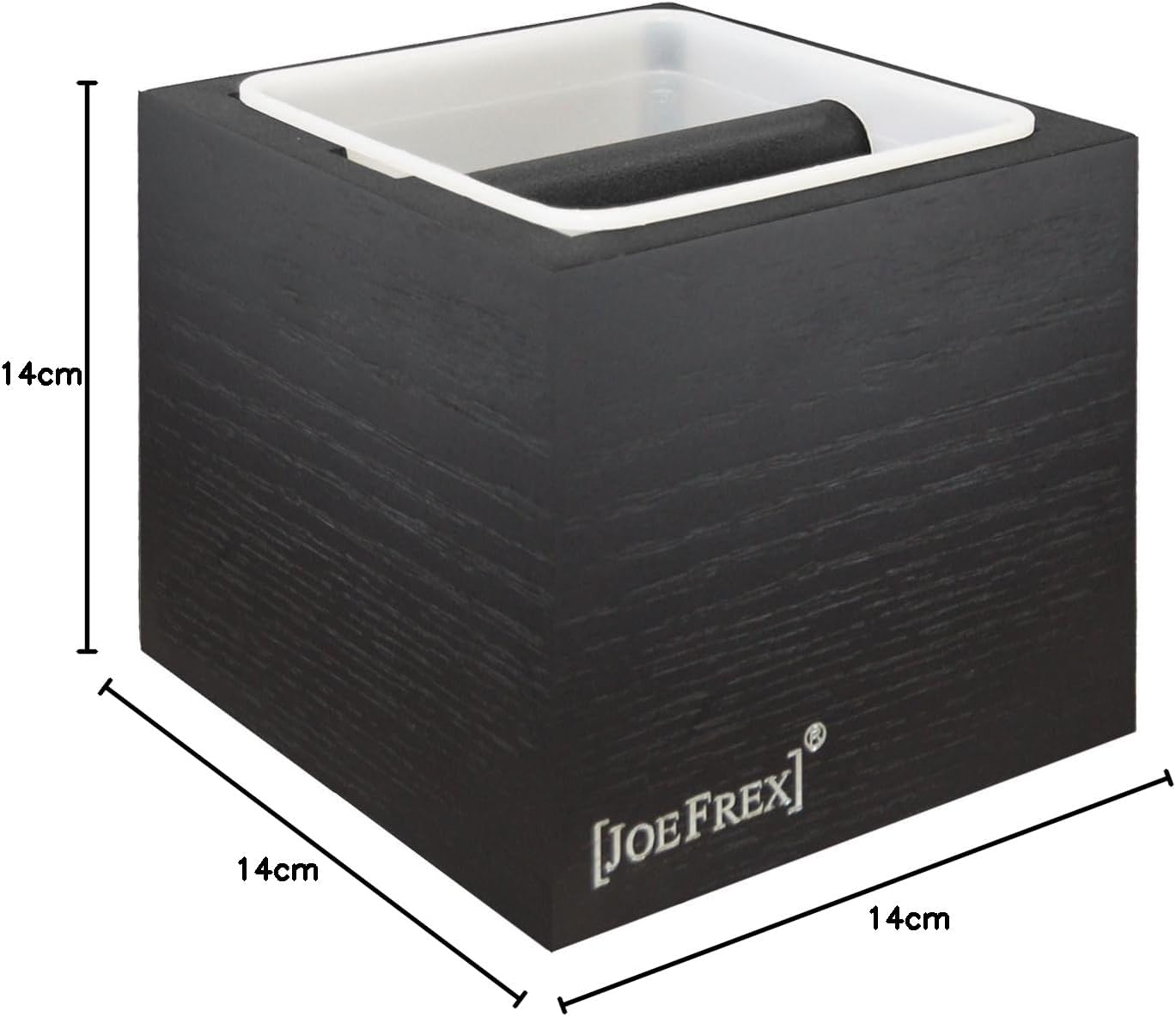 Knockbox posuda za talog kave, drvena JoeFrex, crna