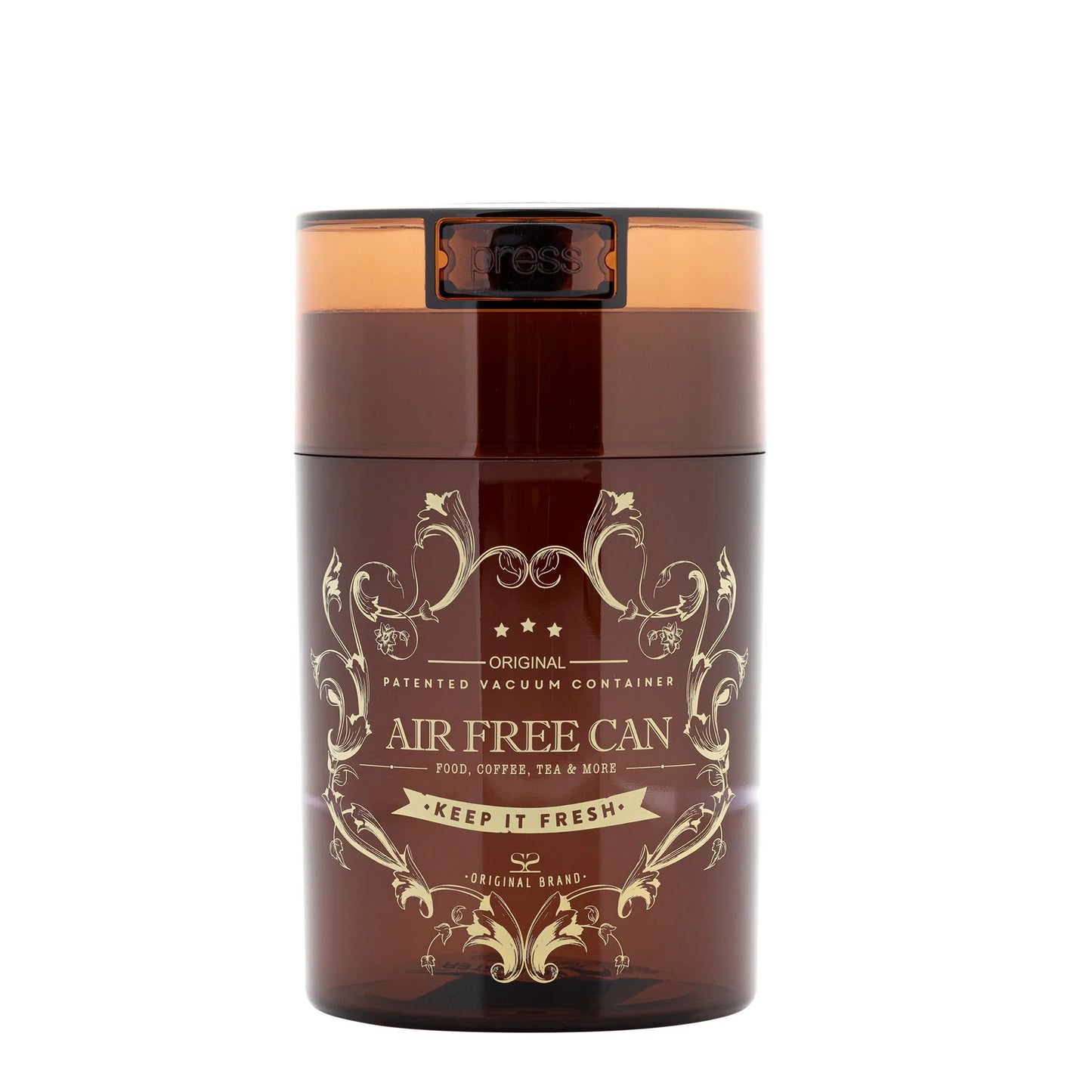 Vakuumbehälter zur Aufbewahrung von Kaffee, 250 g, Bernsteinfarbe